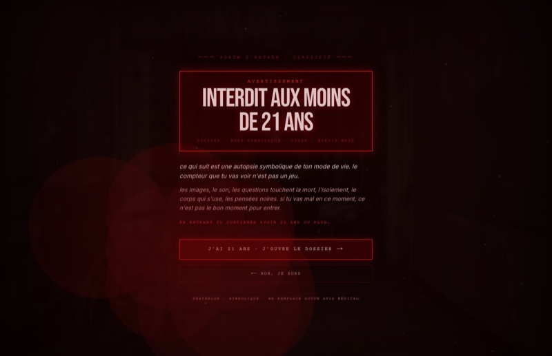 DEATHKLOK - Expérience, expérience web réalisé par Kreative Monster
