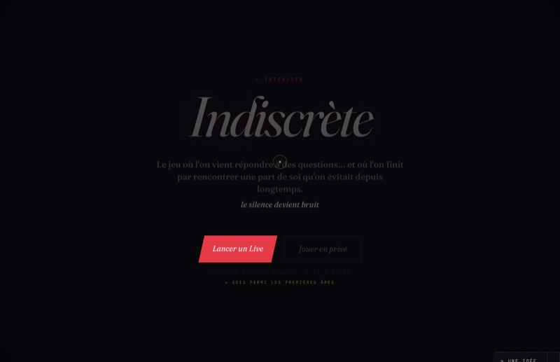 L'INTERVIEW INDISCRÈTE - Jeu, expérience web réalisé par Kreative Monster