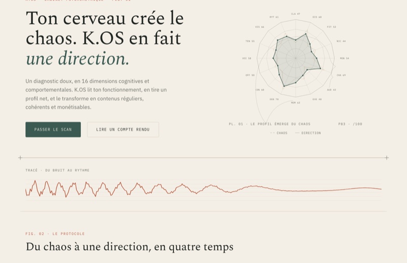 KREATOR K.OS - Système créatif, application web réalisé par Kreative Monster