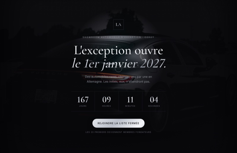 LAC AUTO - Showroom automobile, page de lancement réalisé par Kreative Monster
